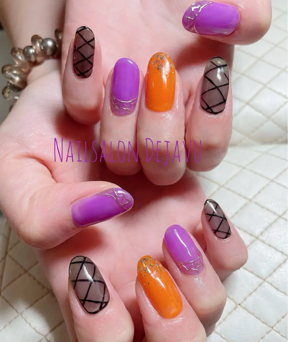 ネイル ハロウィン 持ち込み ハンドネイル Nail salon Dejavu 🌿のネイルデザイン