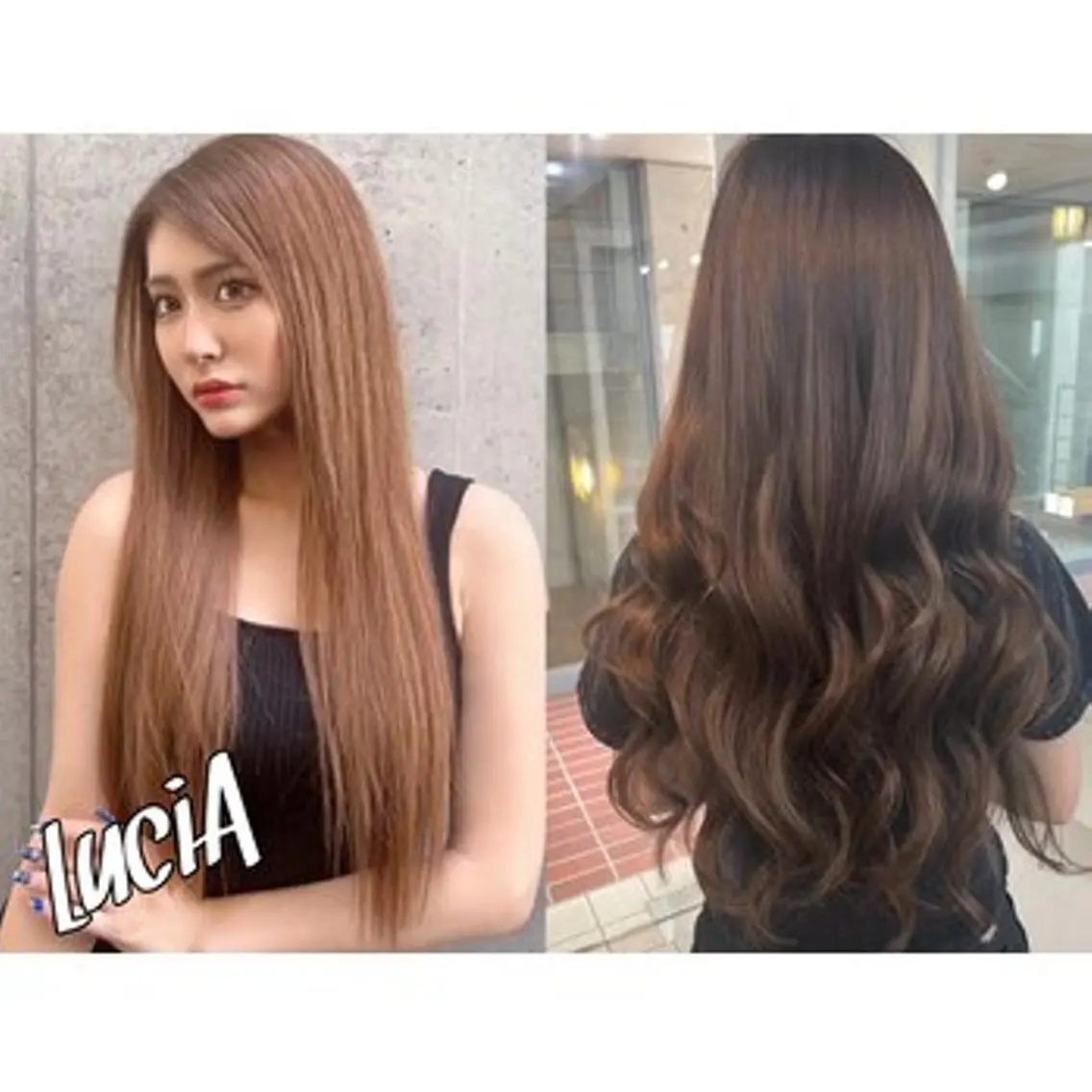カラー ヘアアレンジ ロング シールエクステ アディクシーカラー バレイヤージュ ブリーチ ケアブリーチ エクステ7:30〜 LuciA\5900のヘアスタイル