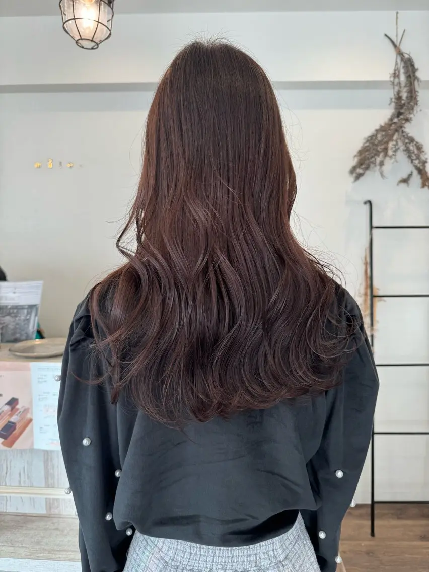 セミロング カラー ブリーチ ブラウンカラー ショコラブラウン ブリーチなしカラー ヘアカラー トリートメント m ā l o.🌷 サカモトマイコのヘアスタイル
