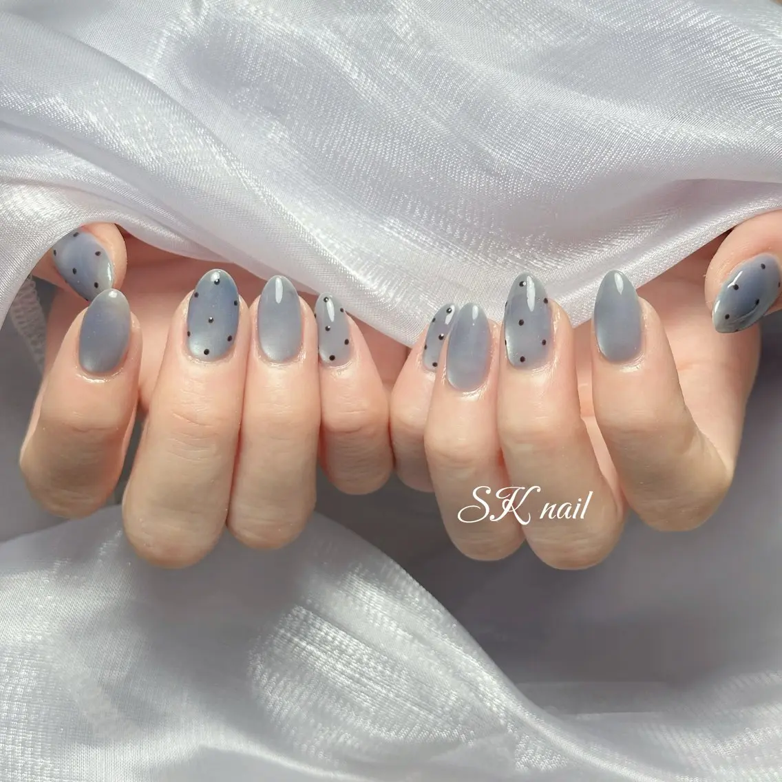 ネイル オーロラネイル 長さ出し フレンチネイル ジェルネイル ガーリー ハンドネイル seiko nail Nanami（渋谷）のネイルデザイン