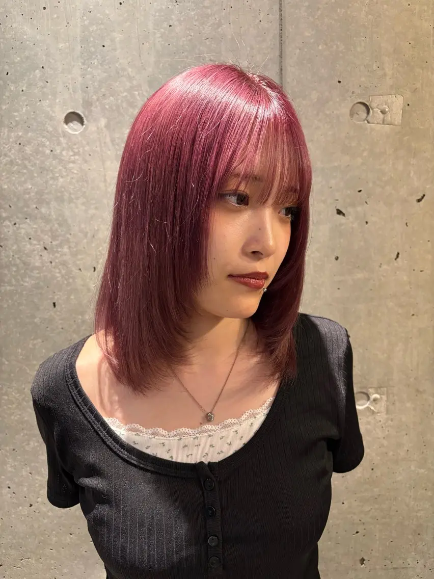 ミディアム ヘアカラー トリートメント 縮毛矯正/カラー🥕 柏木のヘアスタイル
