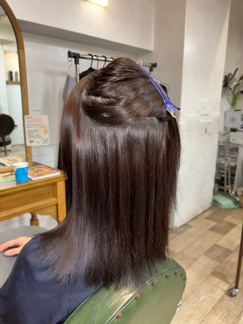 セミロング カット 縮毛矯正 トリートメント 西森恒嘉/南浦和/メ ンズパーマ・韓国ヘアのヘアスタイル
