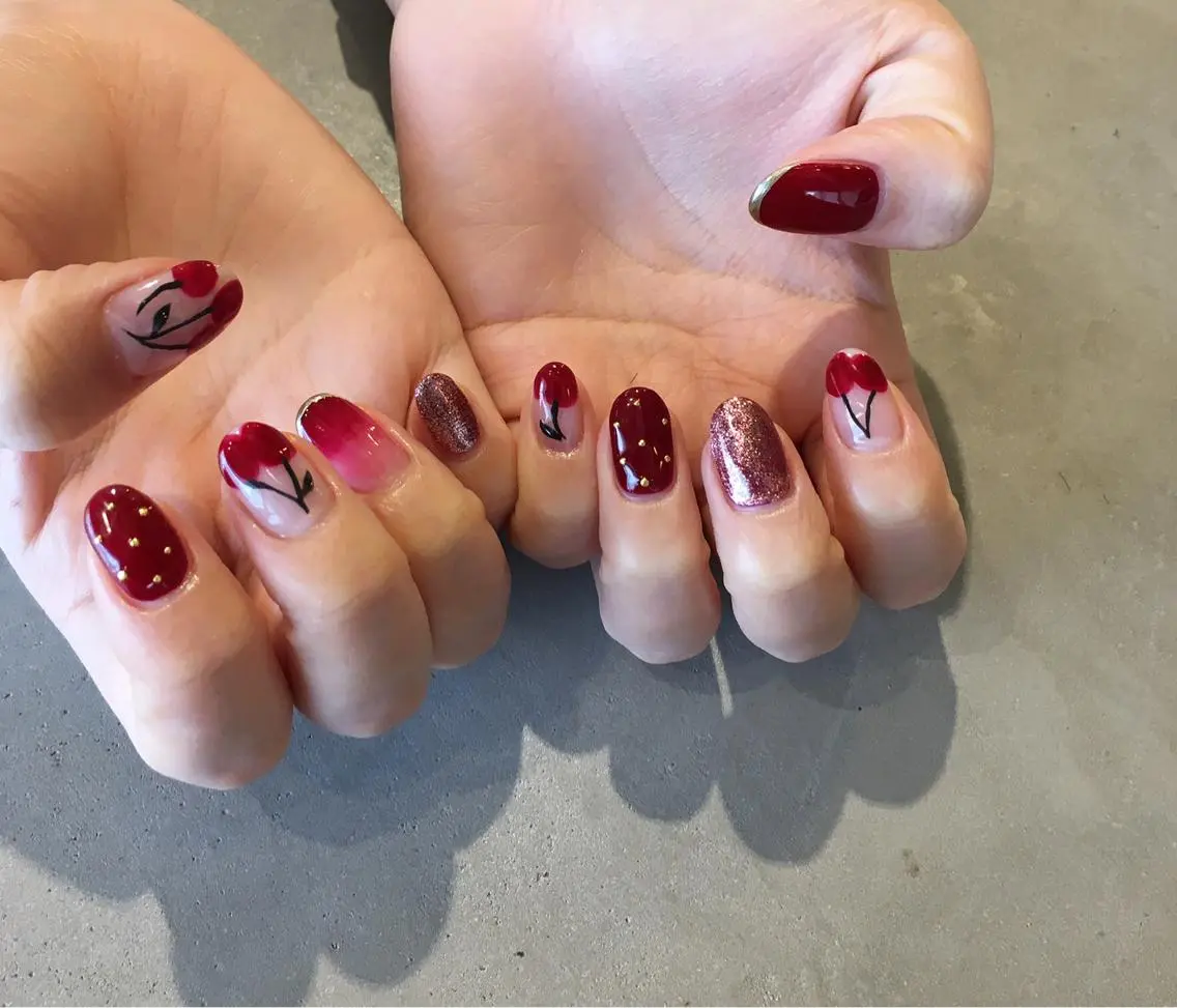 ネイル アートネイル ジェルネイル 持ち込み ハンドネイル nail salon Soeurのネイルデザイン