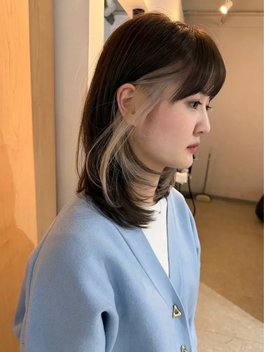ポイントインナーケアブリーチ+オーダーメイドカラー＋オージュア1STEPトリートメントの写真
