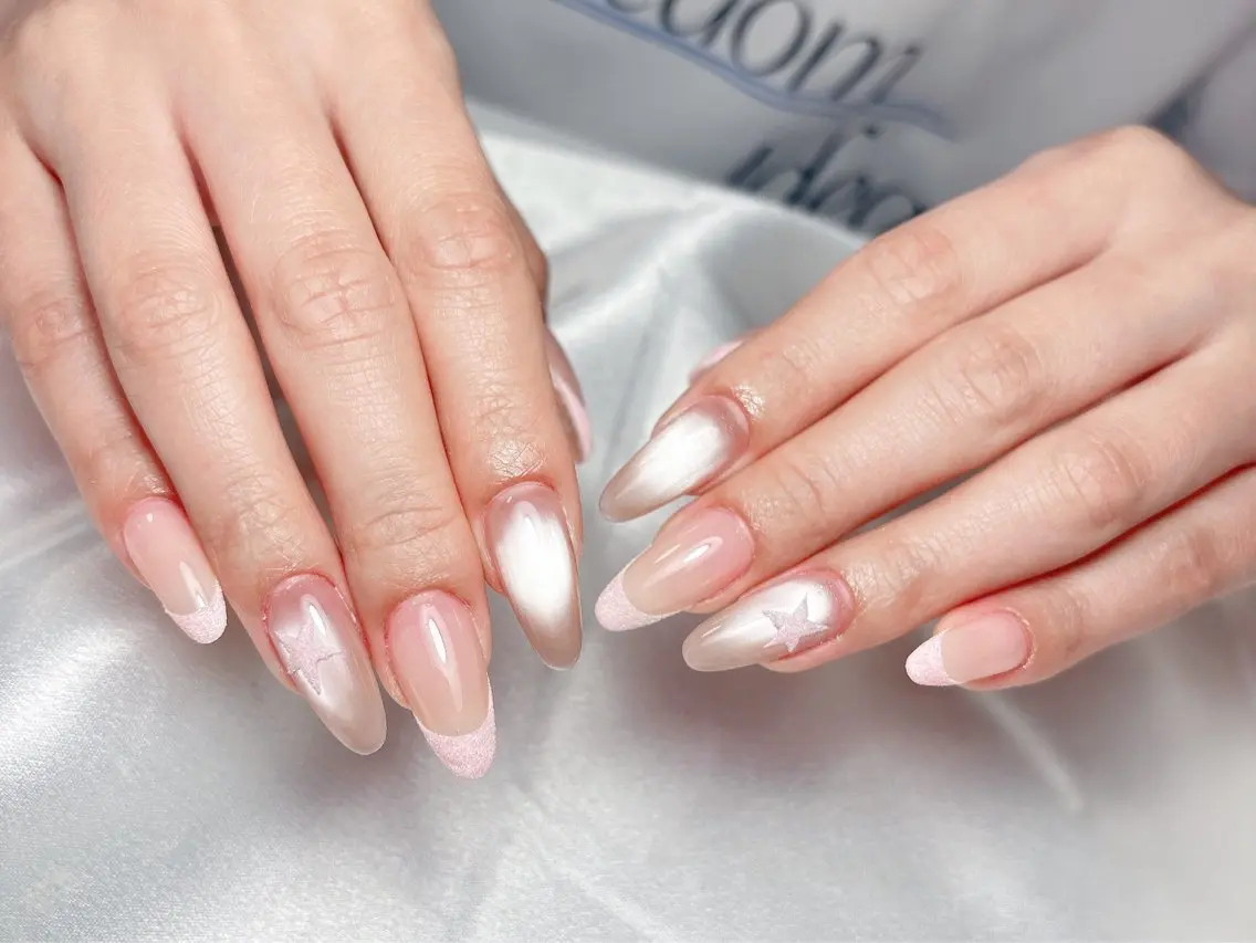 ネイル ハンドネイル Aura Nail 長さだし/パラジェルのネイルデザイン