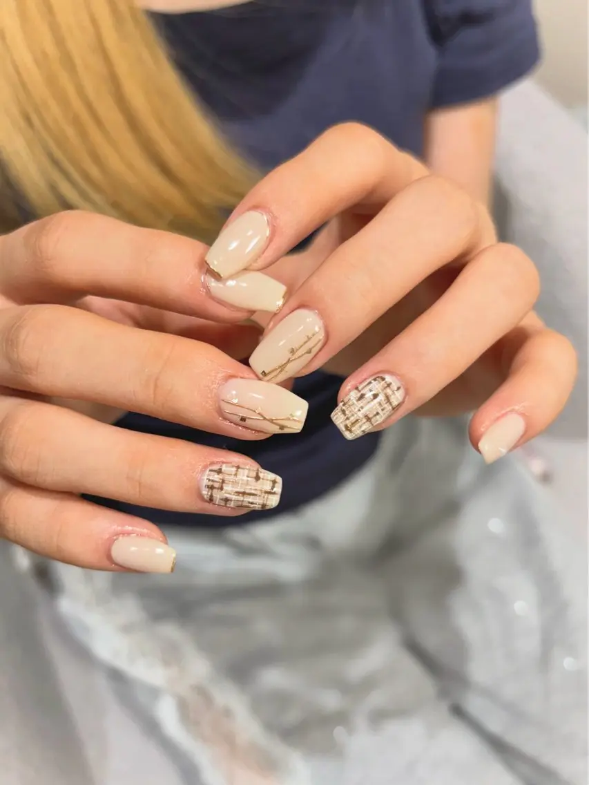 ネイル ツイードネイル ハンドネイル lou nailのネイルデザイン