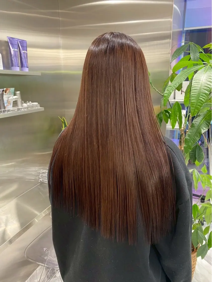 カラー ブリーチ ブラウンカラー ケアブリーチ デザインカラー ダブルカラー 酸性ストレート /ハイトーン/つばさのヘアスタイル