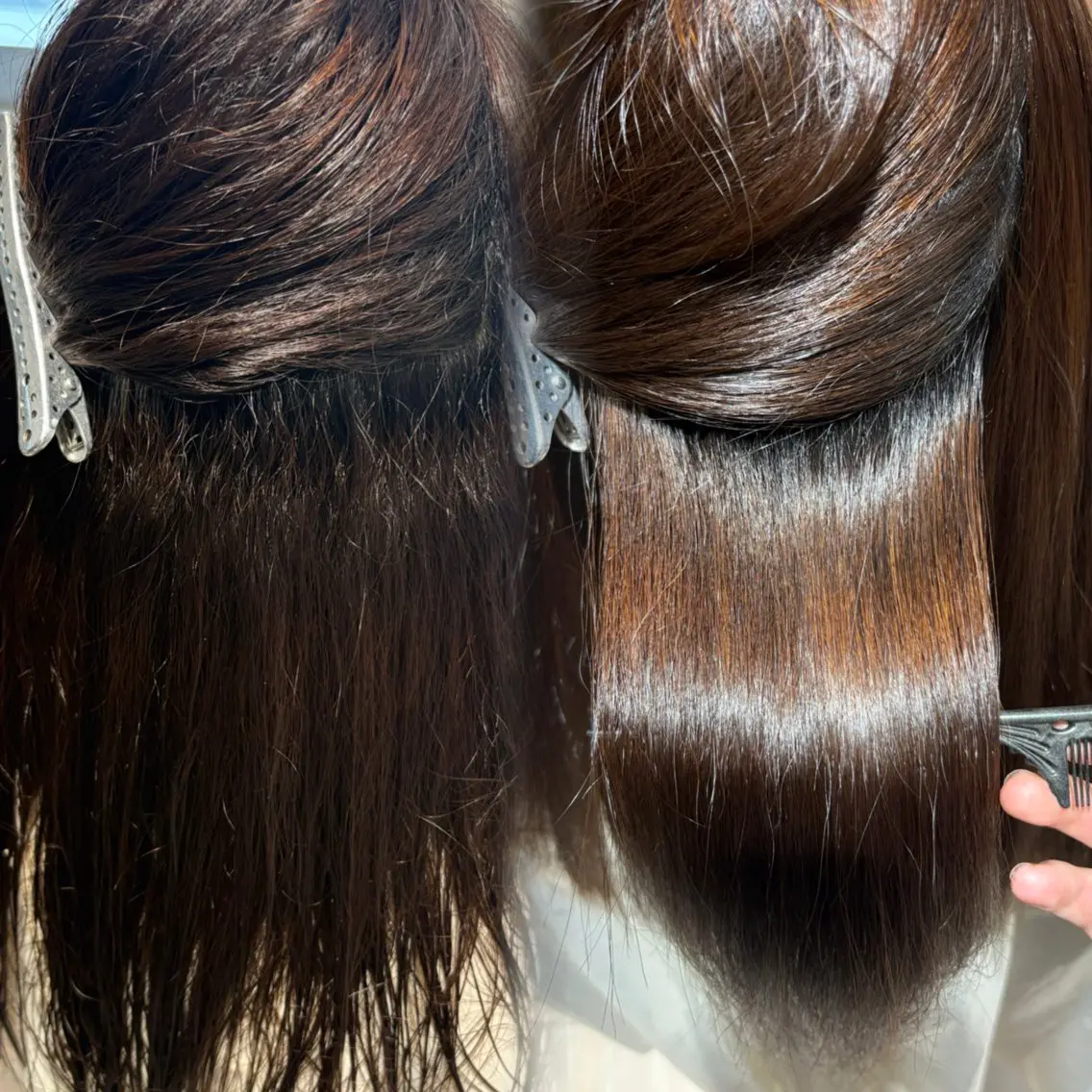ミディアム 縮毛矯正 村山 美姫のヘアスタイル