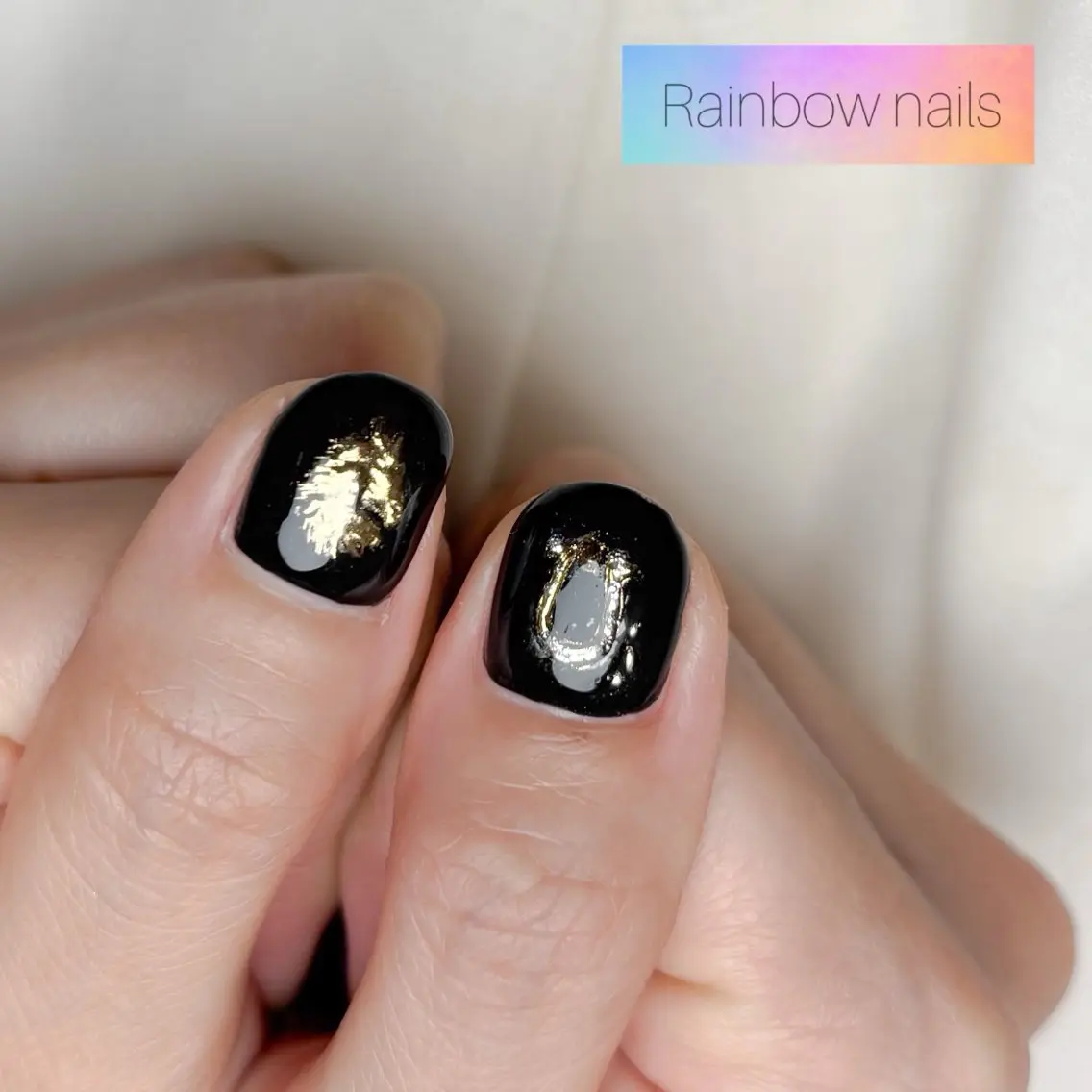 ネイル ハンドネイル Rainbow nailsくろちゃんのネイルデザイン