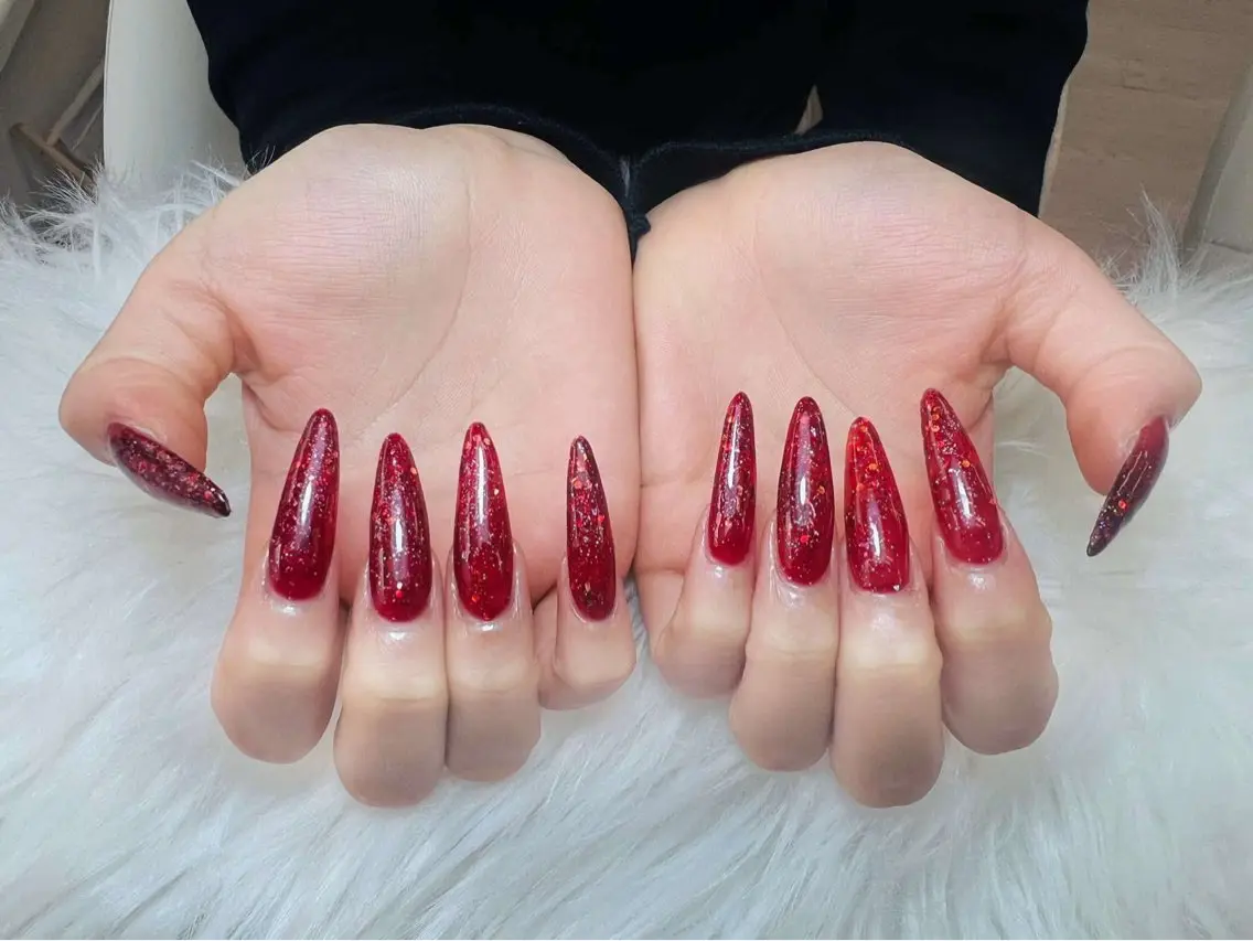 ネイルチップ10本長さだし＋ワンカラーの写真