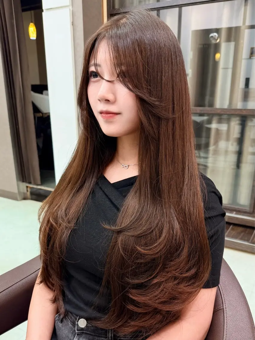 ロング カット ヘアカラー wil西宮レイヤー 西村徹のヘアスタイル