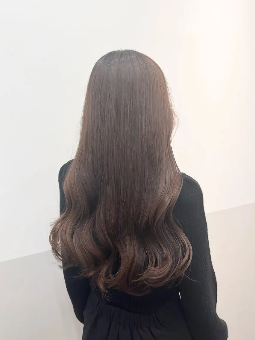 ロング カラー ヘアアレンジ ブラウンカラー マロンブラウン ヘアカラー トリートメント 似合わせレイヤー/ 美髪縮毛矯正/ミナエのヘアスタイル