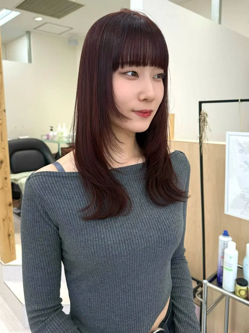 セミロング カラー 🪭risa 暖色/レイヤー🪭のヘアスタイル