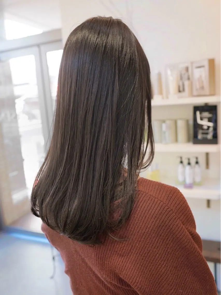 ロング カラー ベージュカラー ブラウンカラー ブラウンベージュ 透明感カラー VALLET志木 rikkaのヘアスタイル