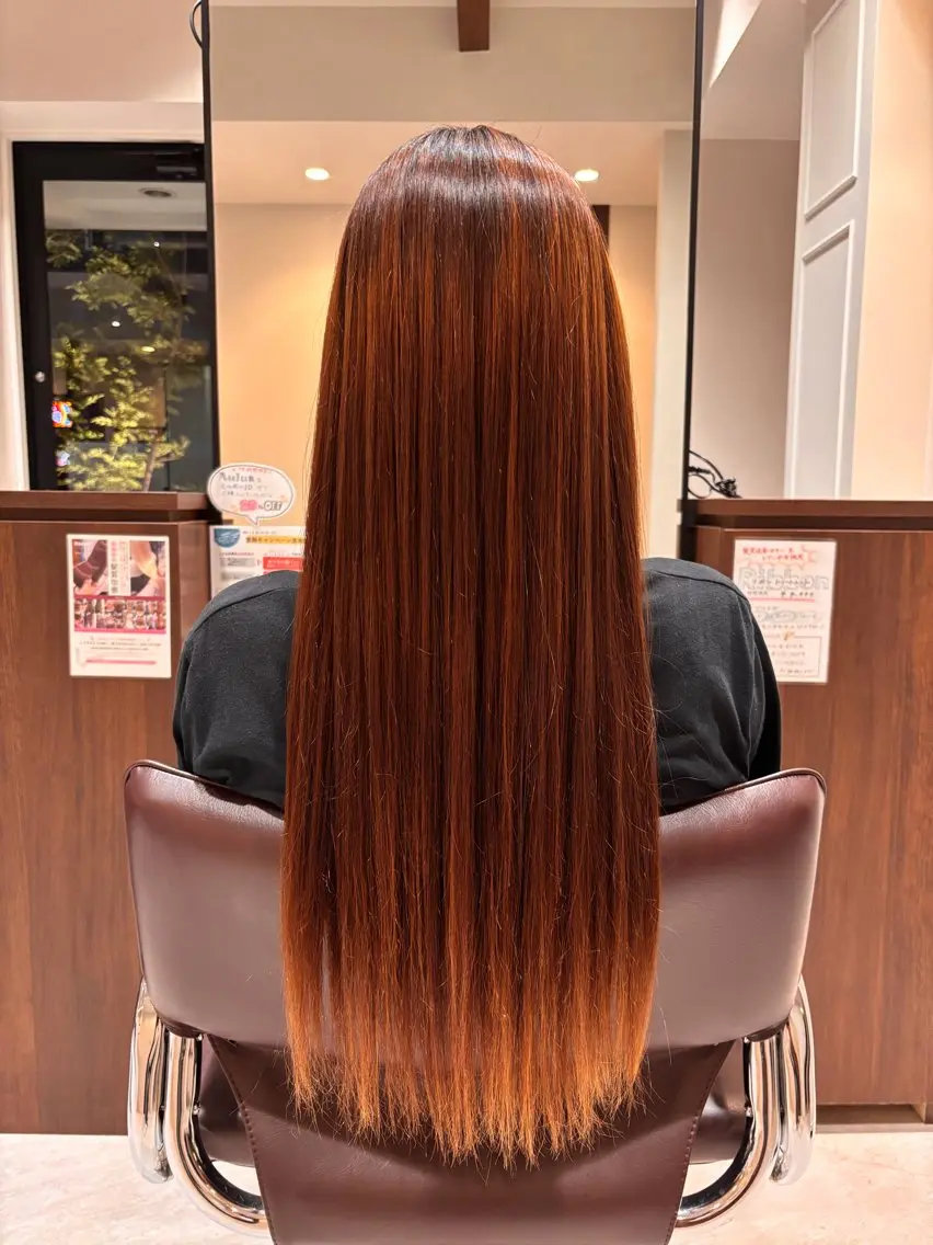 ロング 縮毛矯正 🫧ナチュラル矯正 /カラー🫧あやりのヘアスタイル