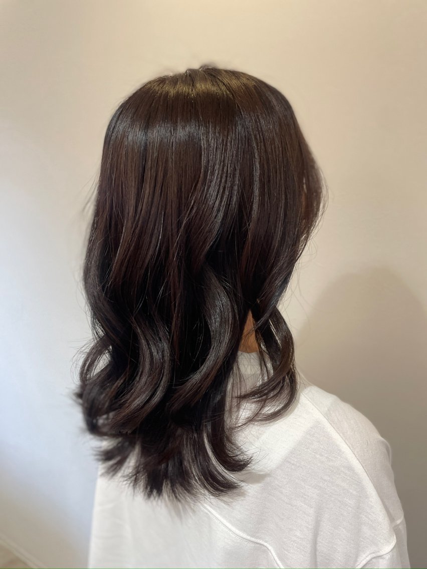 ミディアム カット ヘアカラー 大人ナチュラル🌿/ 鶴見区/高野亜湖のヘアスタイル