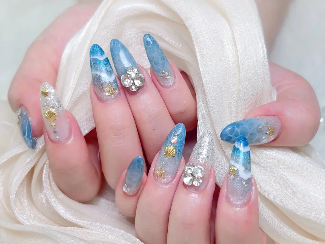 ネイル ハンドネイル M🌷nail 長さだし専門店のネイルデザイン
