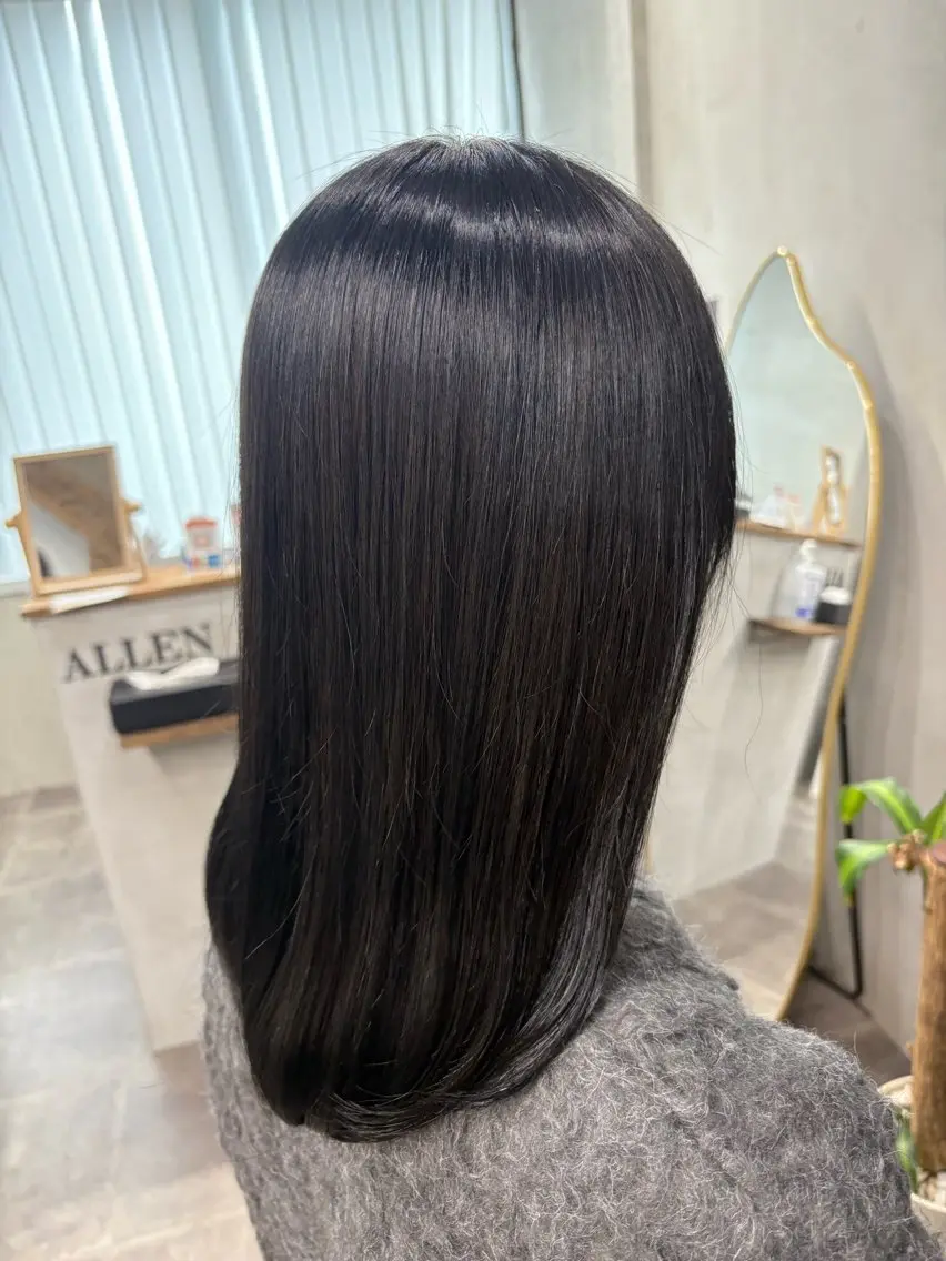 セミロング カラー ヘアカラー トリートメント ALLEN hair /まなのヘアスタイル