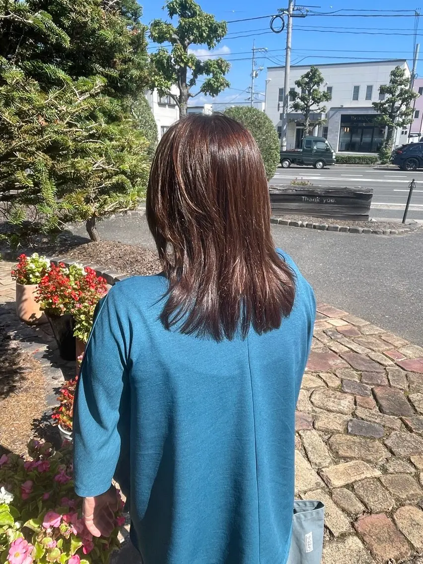 カラー ブラウンカラー ヘアカラー ヘアルームflat くしろのヘアスタイル