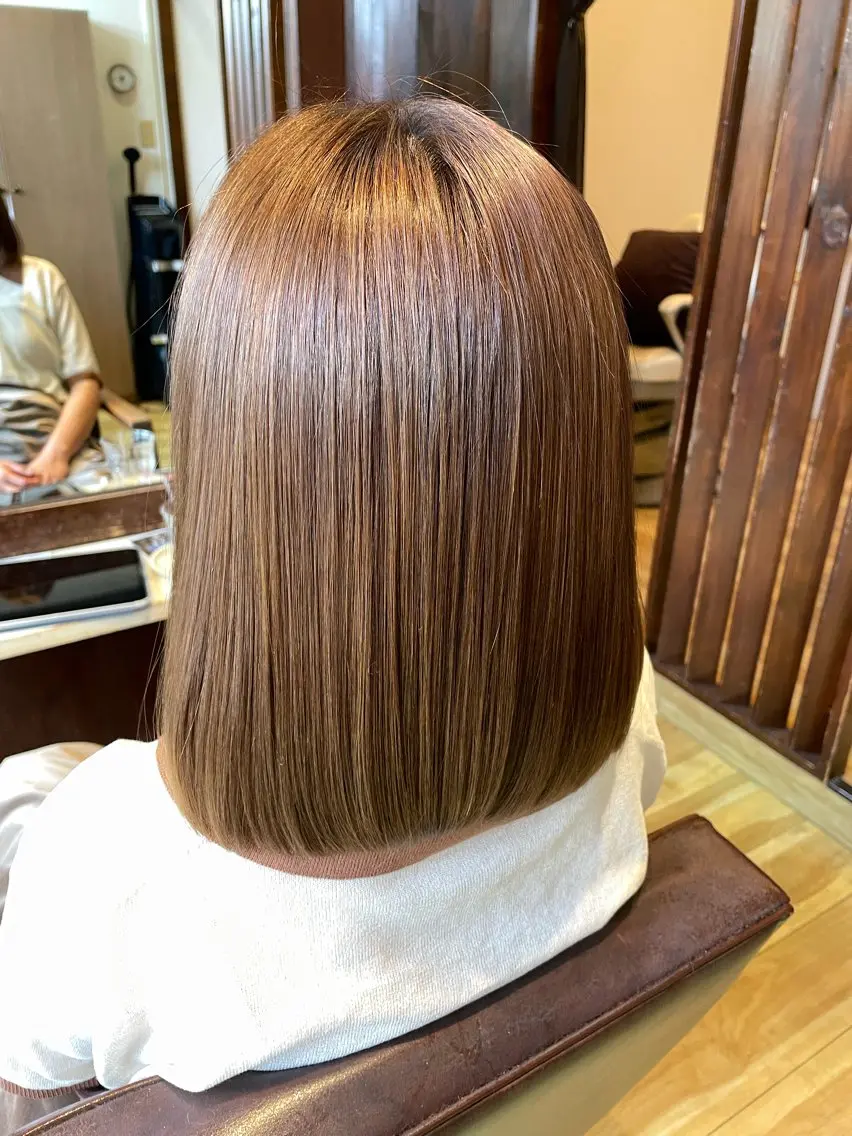 ミディアム カット 縮毛矯正 duaPAPASS 森本歩のヘアスタイル