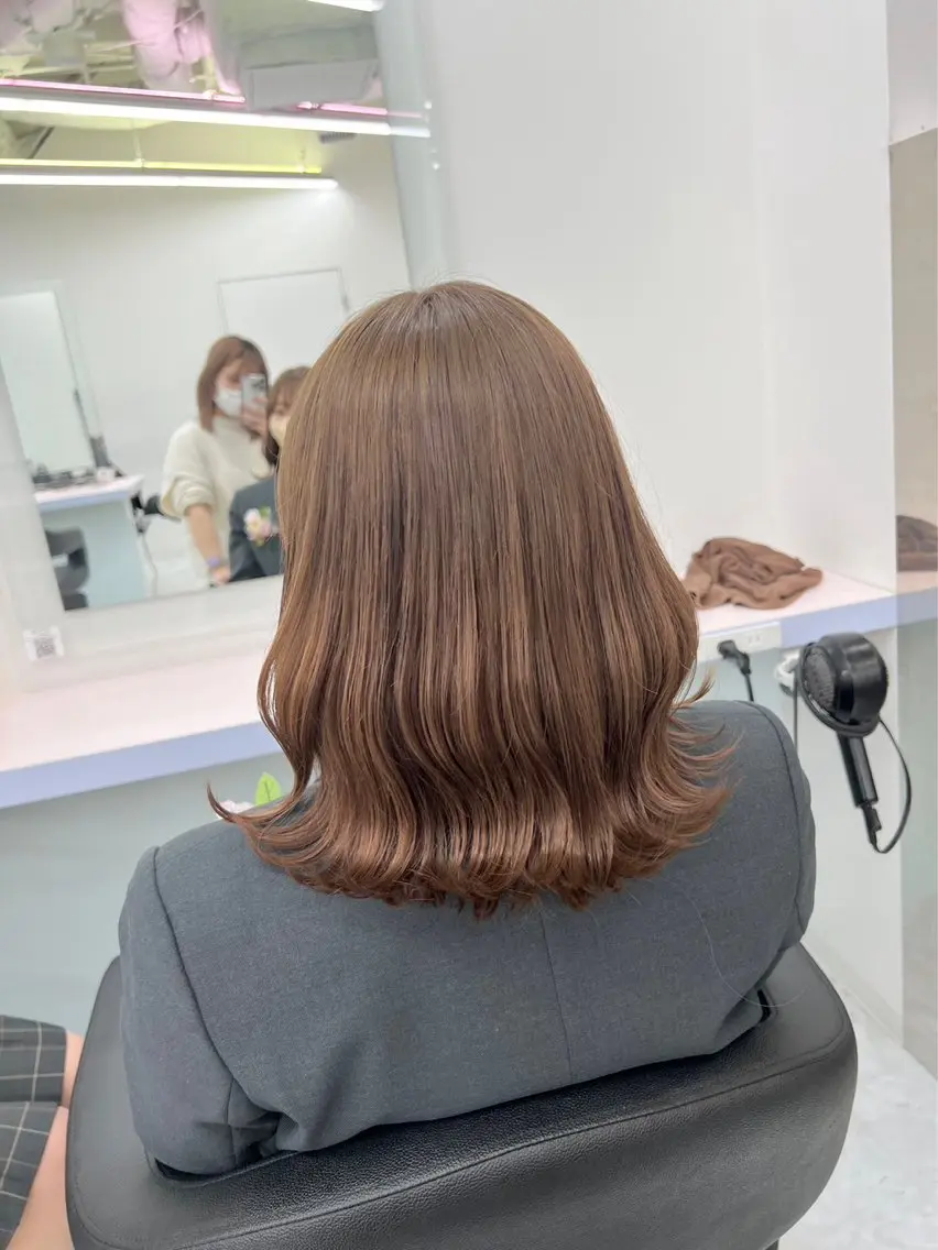 ミディアム カラー パーマ ヘアアレンジ メンズ 🤍透明感カラー🤍 似合わせ🤍AINEのヘアスタイル