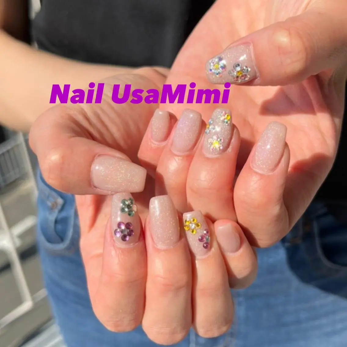 ネイル クリアネイル フットネイル ジェルネイル マグネットネイル 持ち込み 本町ネイルNail UsaMimiのネイルデザイン