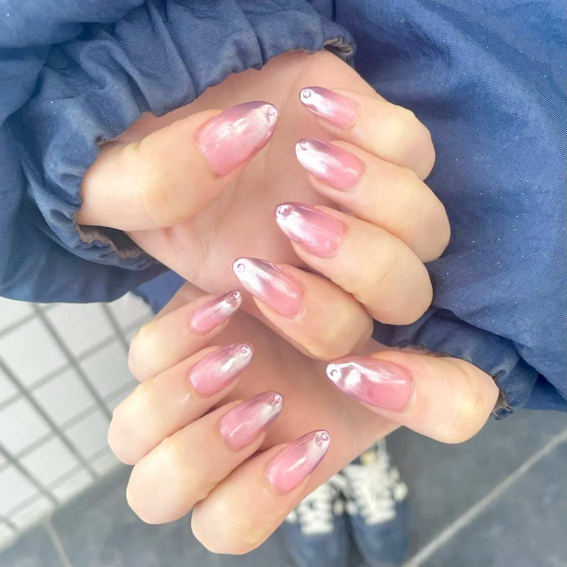 ネイル ミラーネイル ハンドネイル Nail ヌシん家 AKANEのネイルデザイン