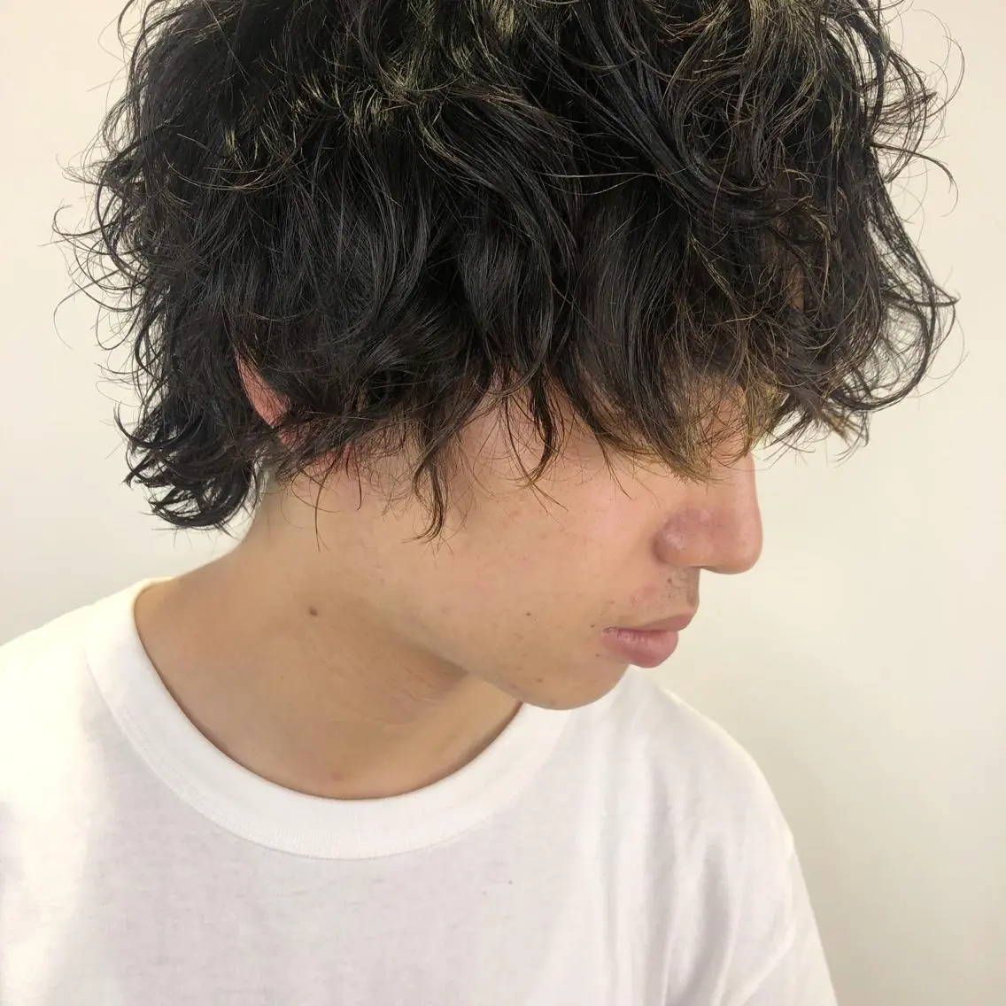 ミディアム メンズ カット パーマ 関 京磨のヘアスタイル