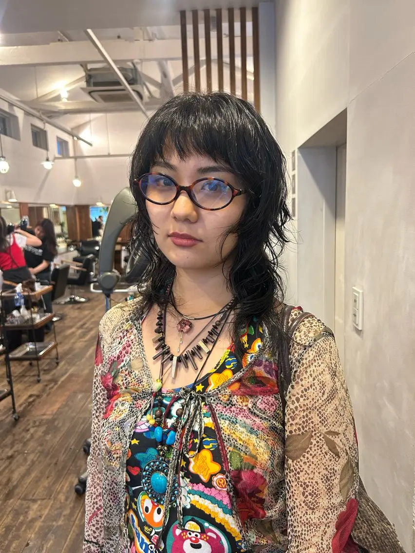 セミロング セミロングパーマ レイヤーカット パーマ MOK大阪梅田店 三ツ國 裕貴のヘアスタイル