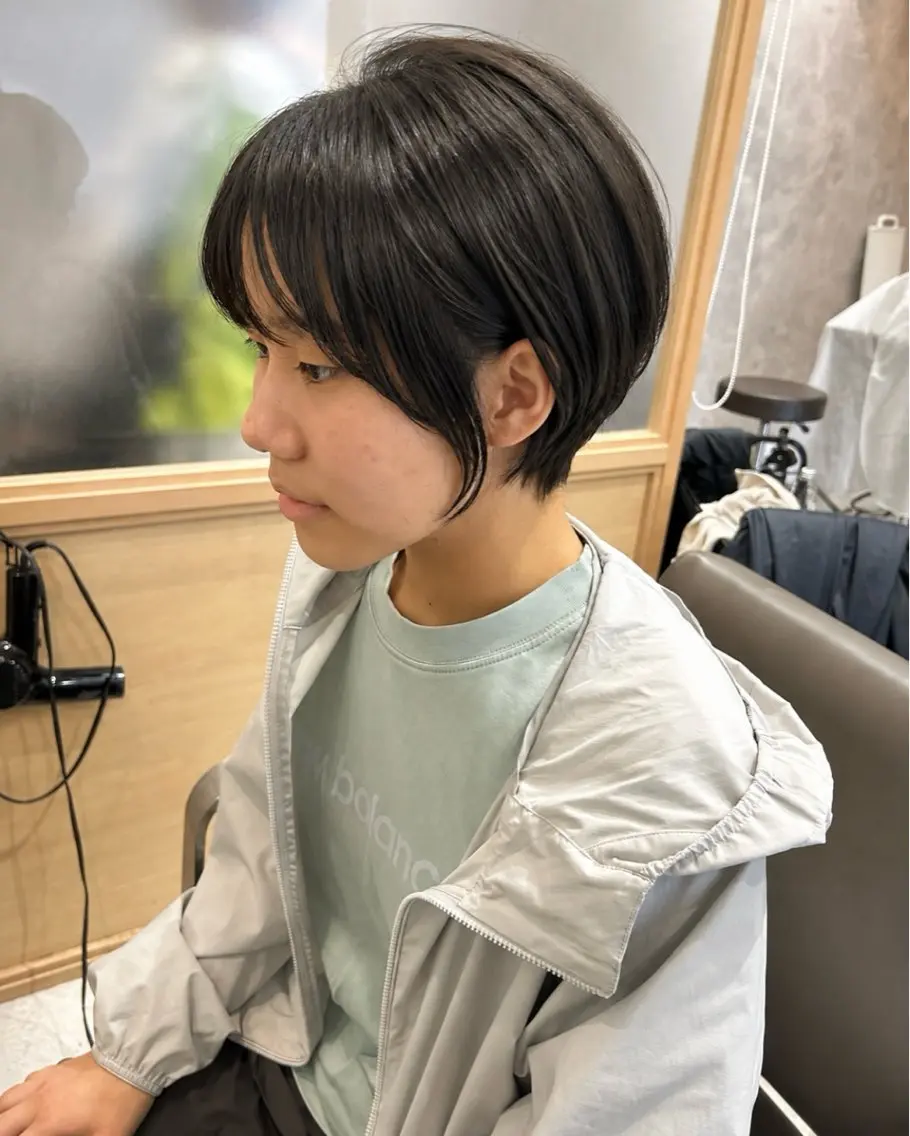 ショート カラー ボブ ショートヘア カット トリートメント ヘッドスパ 久木原 ゆりのヘアスタイル