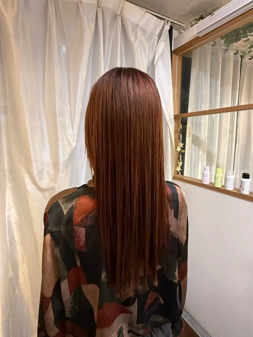 ロング カラー ヘアカラー いしはま ななかのヘアスタイル