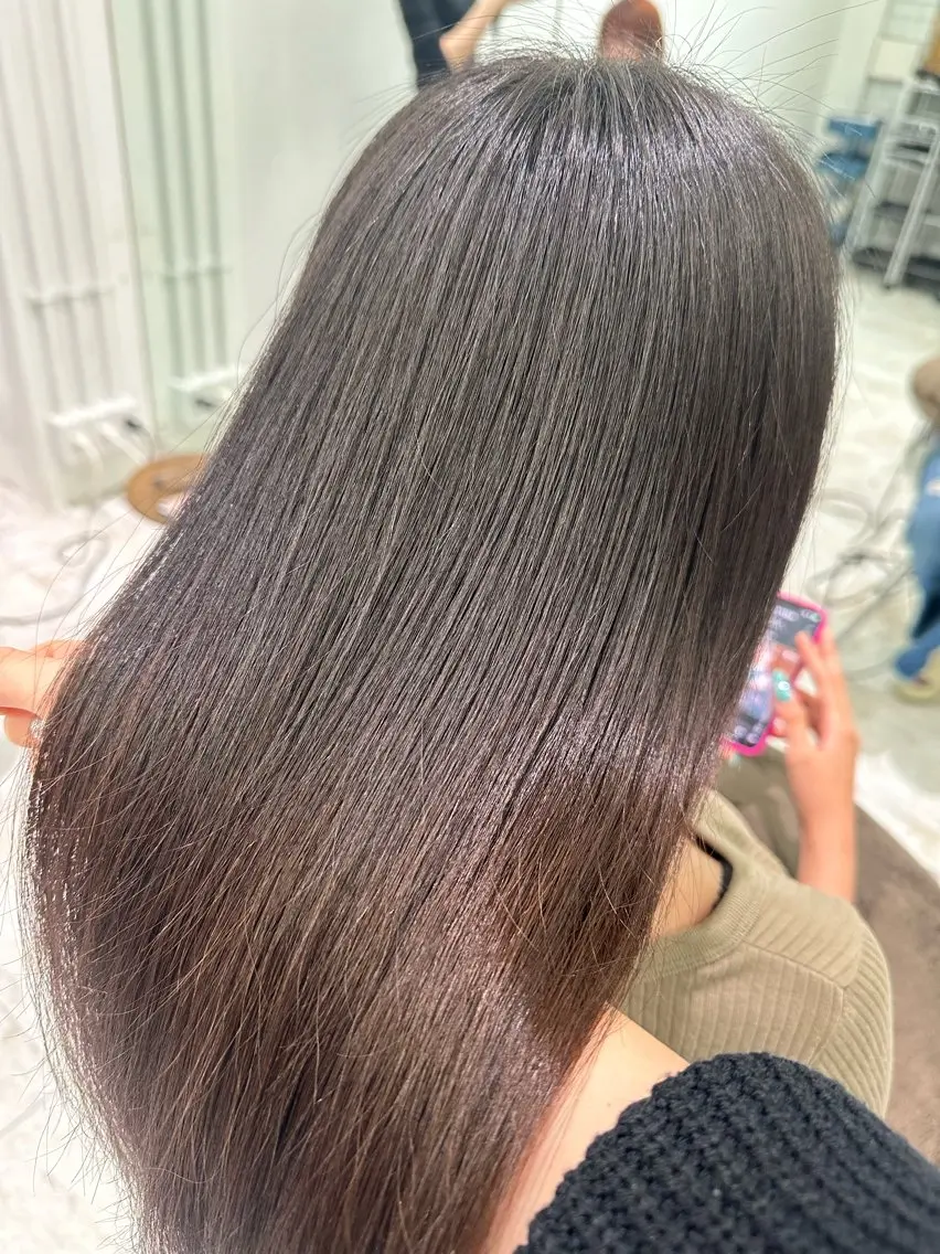 セミロング 縮毛矯正 🦋フジモリ セリナ🦋のヘアスタイル
