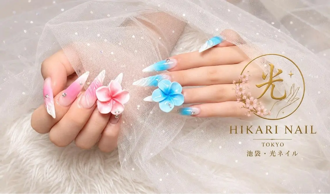 ネイル チークネイル 長さ出し フレンチネイル ガーリー ハロウィン ハンドネイル HikariNail Ikebukuroのネイルデザイン