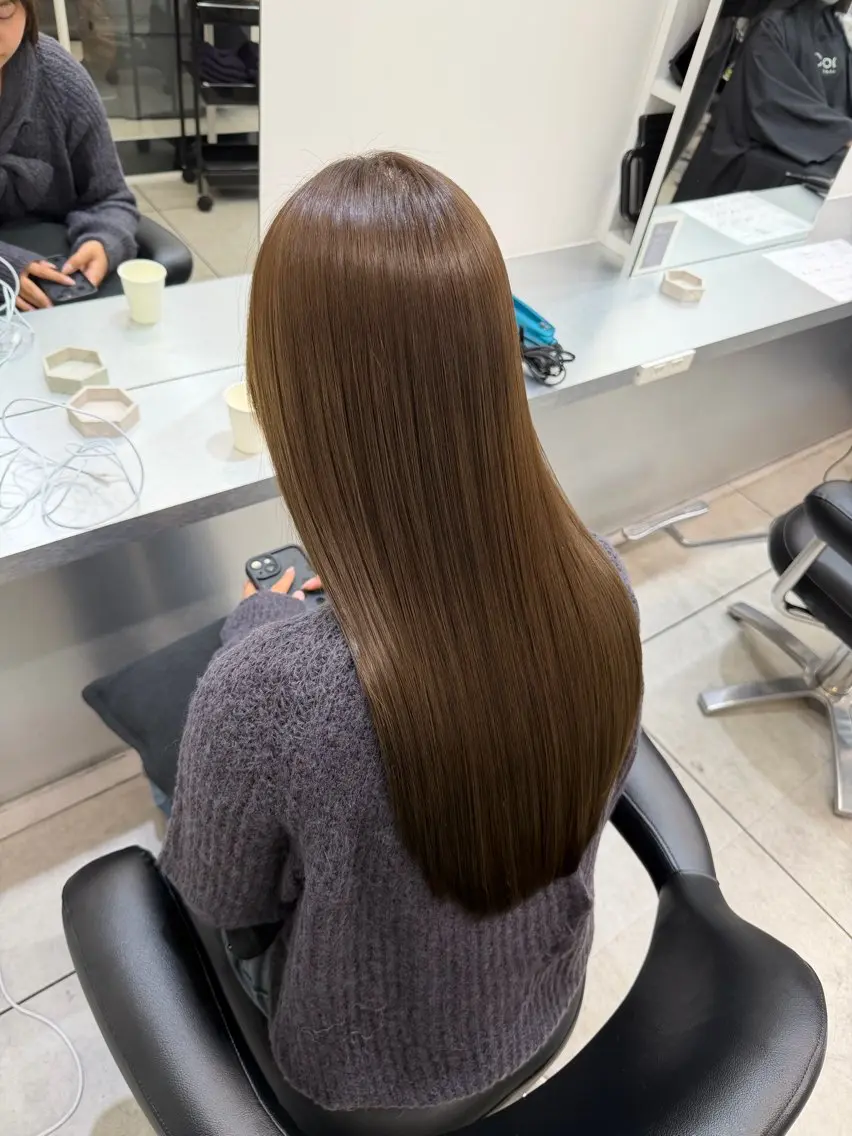 ロング カット ヘアカラー 縮毛矯正 トリートメント 艶髪/縮毛矯正/ Core mikuaのヘアスタイル