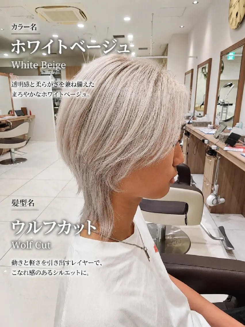 ショート カラー ブリーチ ケアブリーチ ウルフカット ヘアカラー カラー特化🔥中村 和貴<Ash津田沼>のヘアスタイル