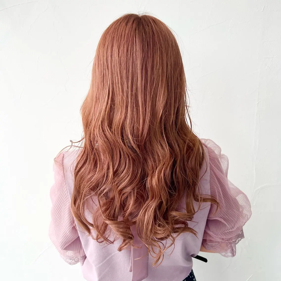 ロング カラー ベージュカラー コーラルベージュ 平川 侑磨のヘアスタイル