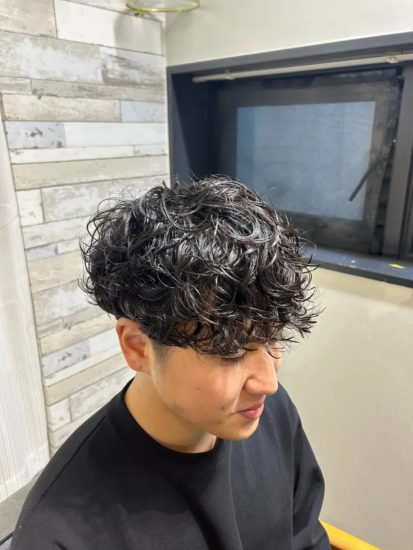 ショート パーマ メンズ カット パーマ HRK1st RYOKIのヘアスタイル