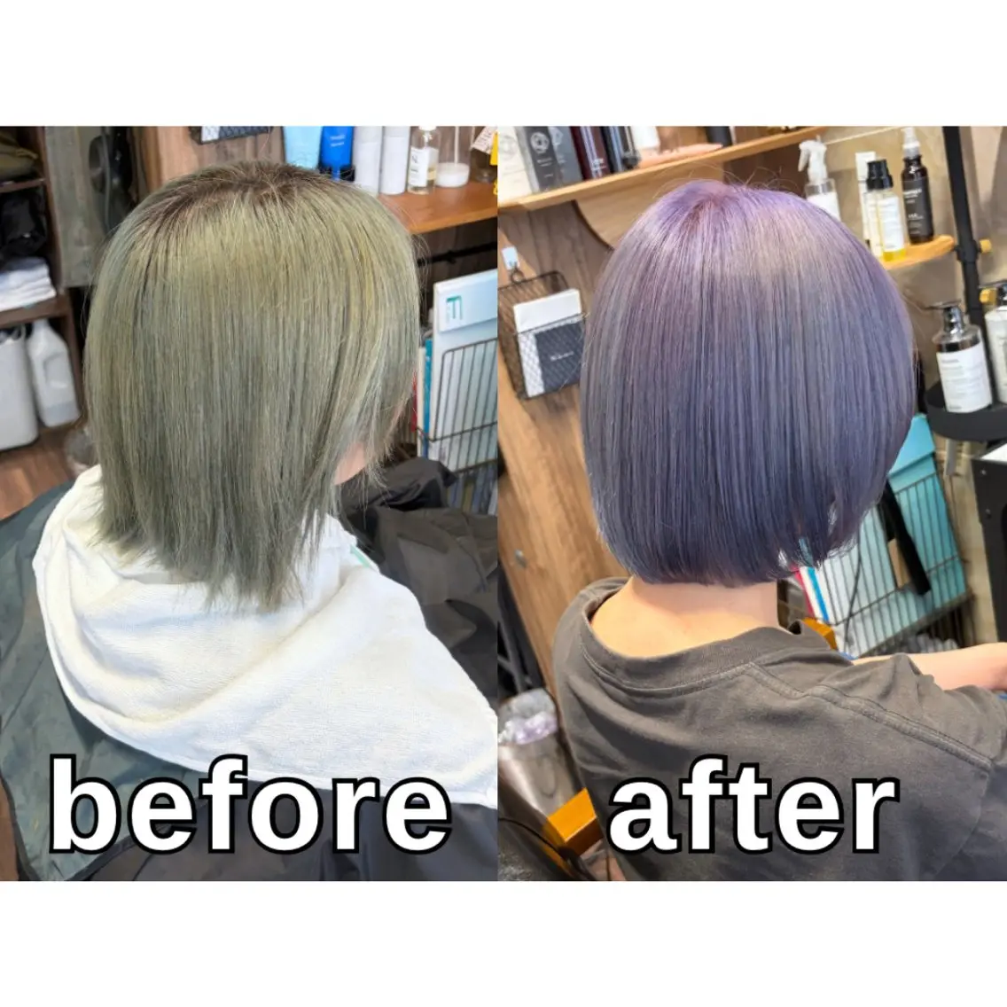 ショート カラー カット ヘアカラー トリートメント Lull1人美容室 イージーパーマのヘアスタイル