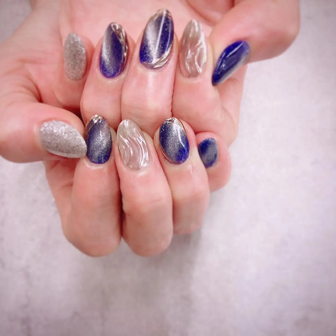 ネイル マグネットネイル ミラーネイル ハンドネイル ハンドケア FASTNAIL PLUS 新宿店のネイルデザイン