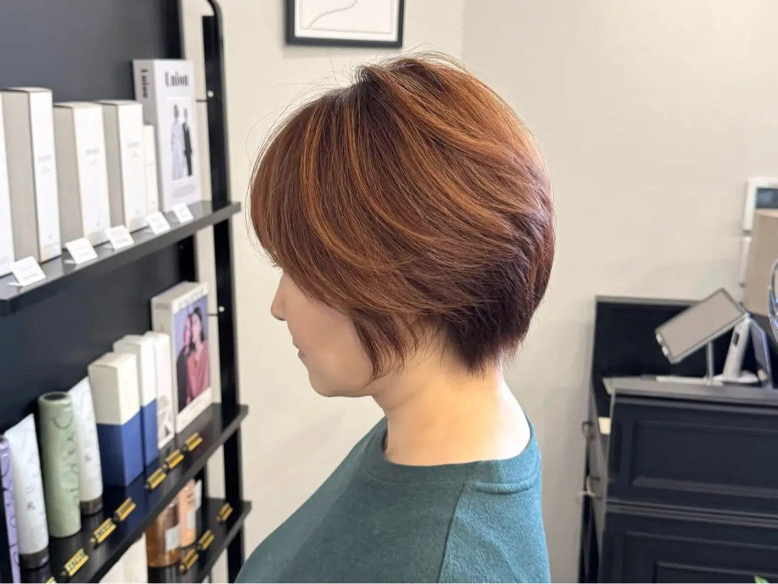 ショート カット ヘアカラー トリートメント 韓国レイヤー/透明感 カラー🐈曾根高のヘアスタイル