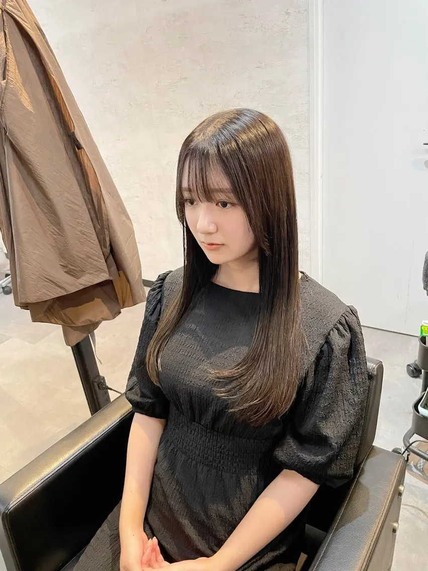 ロング カラー 髪質改善 ロング トリートメント カット ヘアカラー トリートメント 👑髪質改善カラー 中垣斗希のヘアスタイル