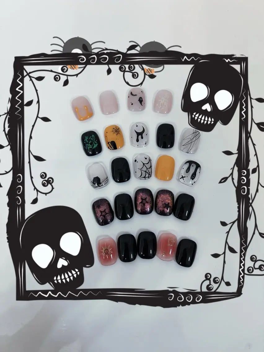 ネイル グラデーション ハロウィン オレンジ シンプルネイル L&Y Nail salonのネイルデザイン