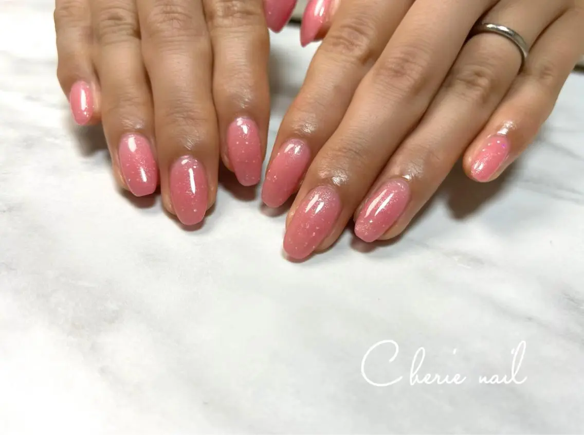 ネイル ラメ(グリッター) マグネットネイル ワンカラーネイル Cherienail yunaのネイルデザイン