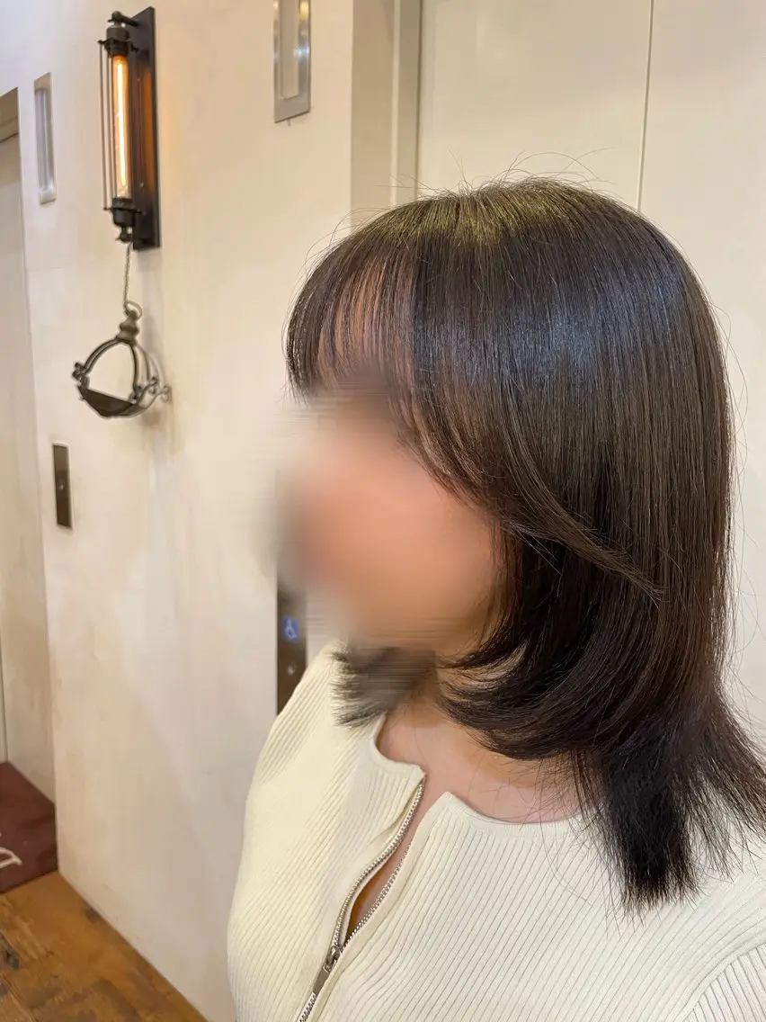 セミロング サイドバング 似合わせカット‪// 鶴我万唯華のヘアスタイル