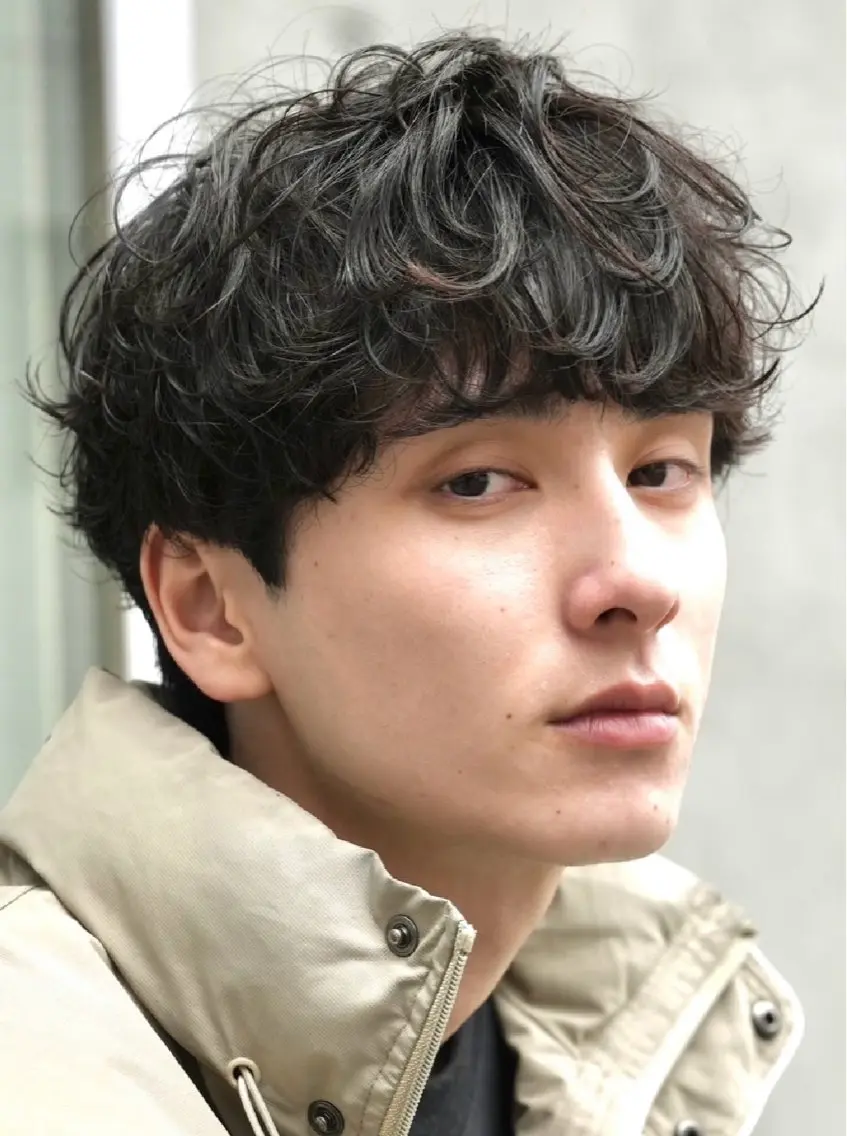 ショート カラー パーマ メンズ カット パーマ fifth 窪田潤平のヘアスタイル
