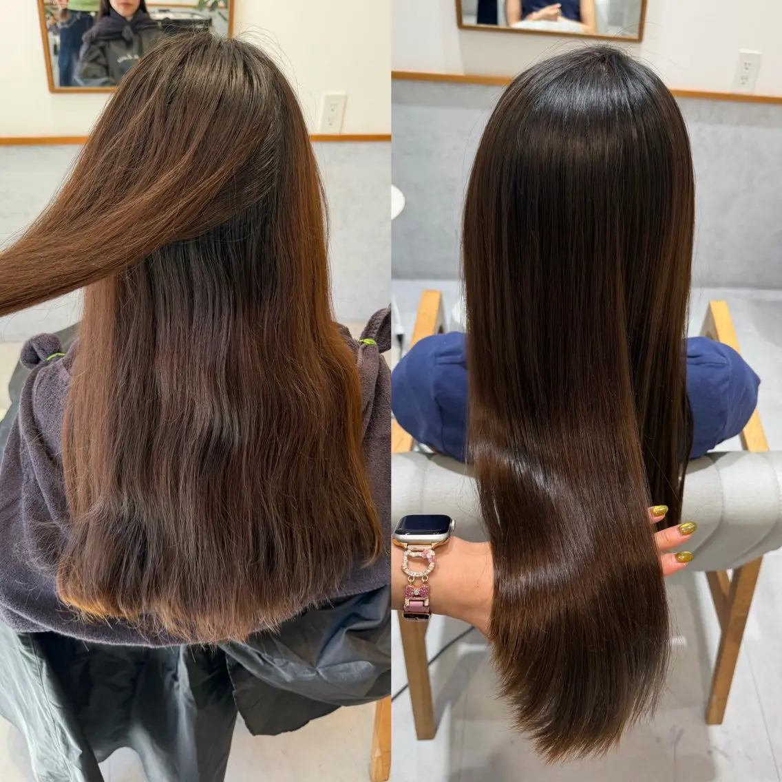 ロング 縮毛矯正 misaki🦄 lange hairのヘアスタイル
