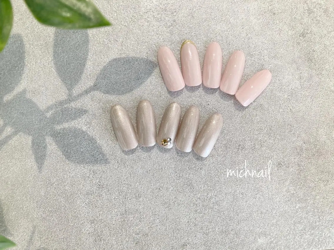 【ワンカラーネイル】 🌿(オフ込み)マグネットジェルOK🎶の写真