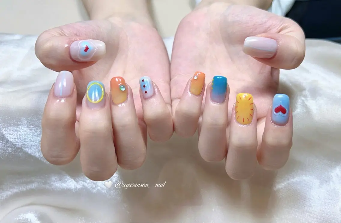 ネイル ハンドネイル ハンドケア あや✨🌸長さだし カワイイ系ピンク専門のネイルデザイン