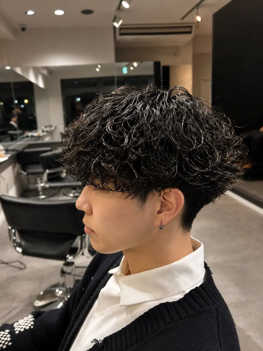 ショート パーマ メンズ カット パーマ 🌀メンズパーマ特化 名古屋/shu🌀のヘアスタイル