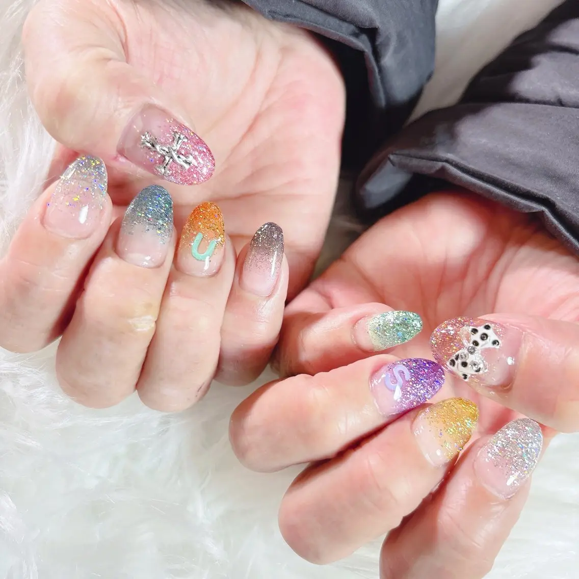 ネイル ラメ(グリッター) ラメグラデーション ハンドネイル MignonReve 🎀Sayaのネイルデザイン